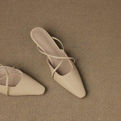 Mire Genuine Leather Mules
