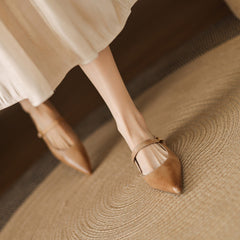 Neok Genuine Leather Mules
