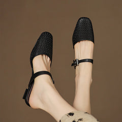 Ovia Genuine Leather Mules
