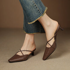 Mire Genuine Leather Mules