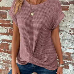 Sylvia™ | Waffle Knit Casual Tee