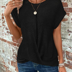 Sylvia™ | Waffle Knit Casual Tee