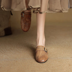Emrie Genuine Leather Mules
