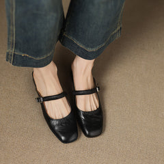 Novie Genuine Leather Mary Jane Mules