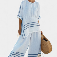 Vittorina - Striped Asymmetric Trouser Set