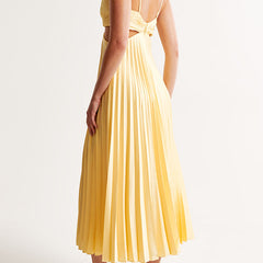 Elle | Women's Wedding Guest V-Neck Maxi Dress Evening