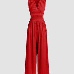 Charity – Elegant Sleeveless Wide-Leg Jumpsuit