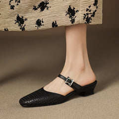Ovia Genuine Leather Mules
