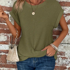 Sylvia™ | Waffle Knit Casual Tee