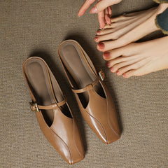 Keva Genuine Leather Mules