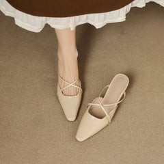 Mire Genuine Leather Mules