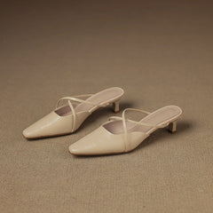 Mire Genuine Leather Mules