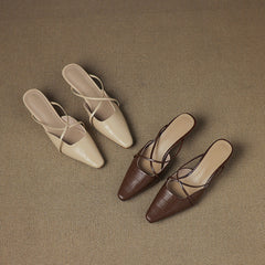 Mire Genuine Leather Mules