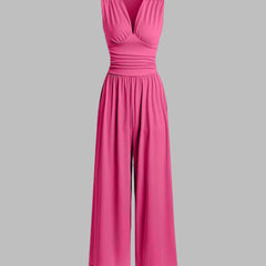 Charity – Elegant Sleeveless Wide-Leg Jumpsuit