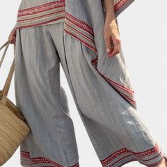 Rossella - Asymmetric Ethnic Trouser Set