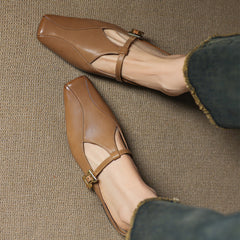 Keva Genuine Leather Mules