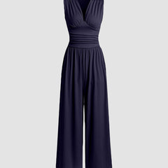 Charity – Elegant Sleeveless Wide-Leg Jumpsuit