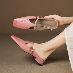 Keva Genuine Leather Mules