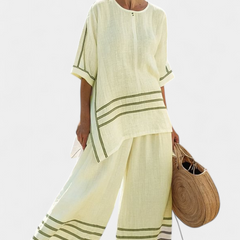 Vittorina - Striped Asymmetric Trouser Set