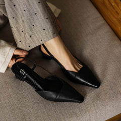 Serelle | Leather Slingback Heels