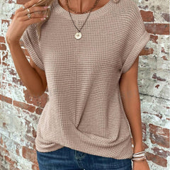Sylvia™ | Waffle Knit Casual Tee