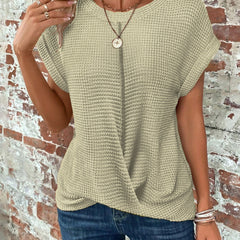 Sylvia™ | Waffle Knit Casual Tee