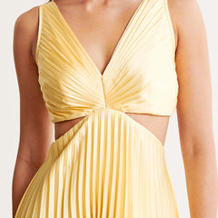 Elle | Women's Wedding Guest V-Neck Maxi Dress Evening