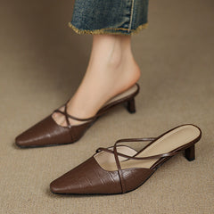 Mire Genuine Leather Mules