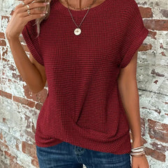 Sylvia™ | Waffle Knit Casual Tee
