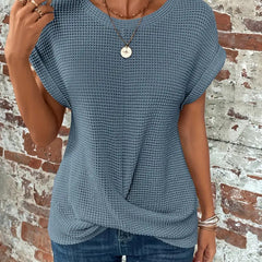 Sylvia™ | Waffle Knit Casual Tee