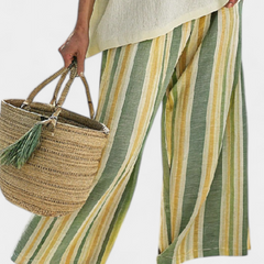 Caterina - Striped Linen Trouser Set