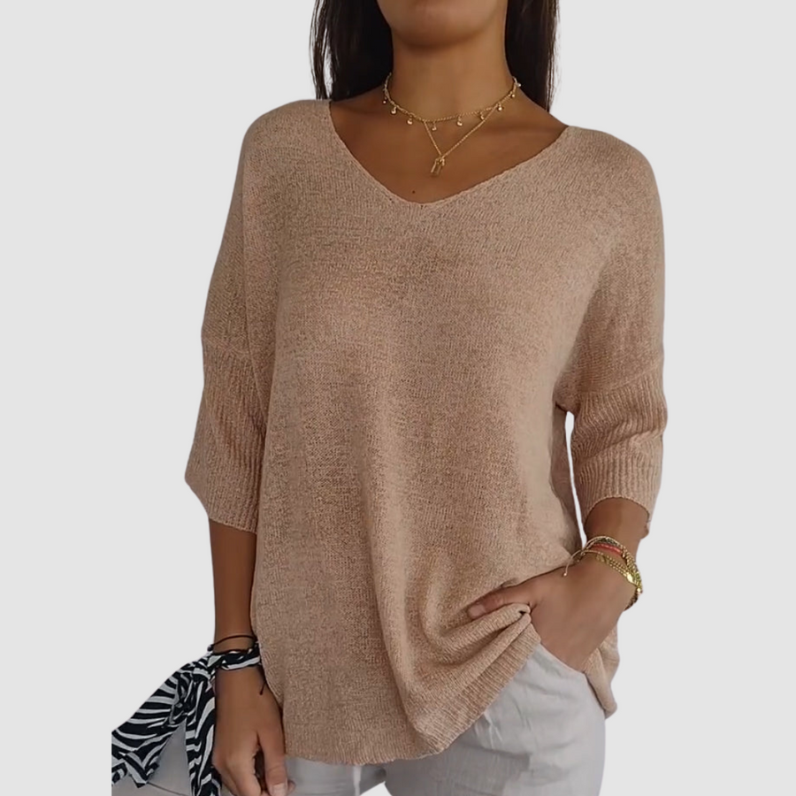 Knit V-Neck Top