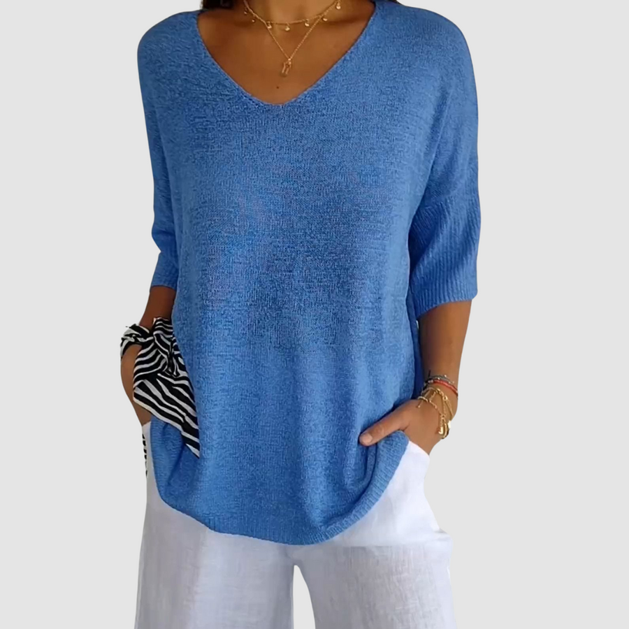 Knit V-Neck Top