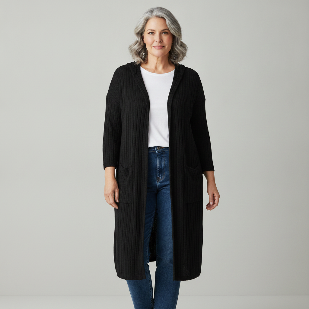 Longline Open-Front Cardigan