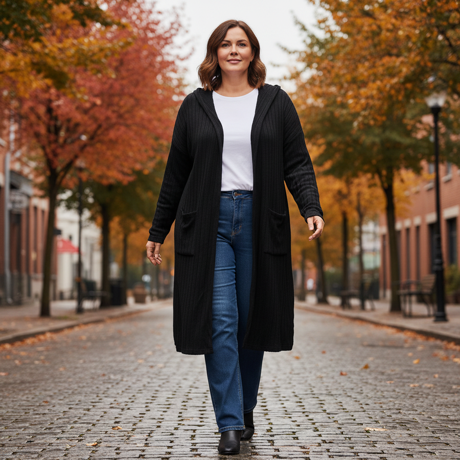 Longline Open-Front Cardigan