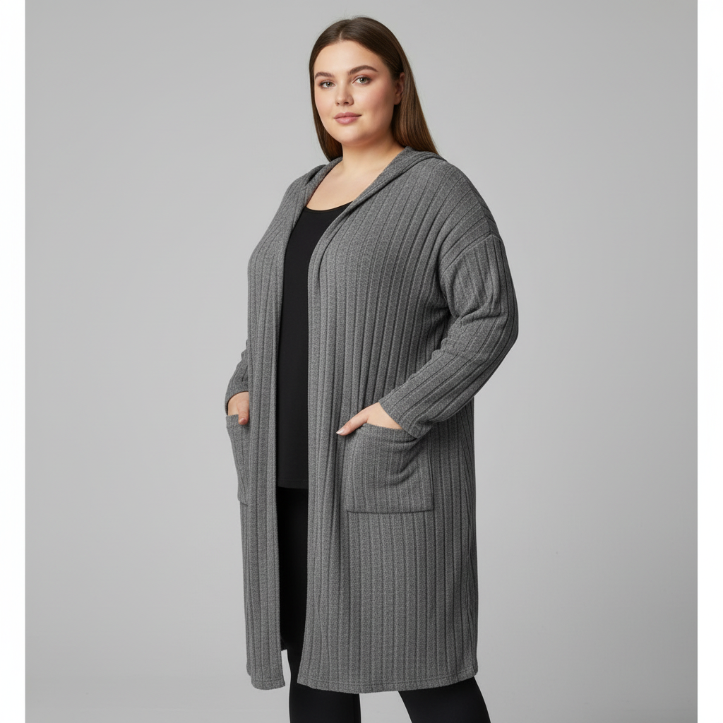 Longline Open-Front Cardigan