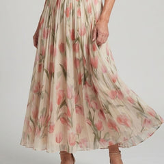 Aurelle™ Halter Neck Floral Midi Dress