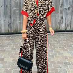 Maria™ | Fluid Leopard Print Wide Ensemble