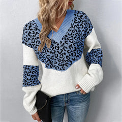 Gabriela | Elegant V-neck Sweater Leopard