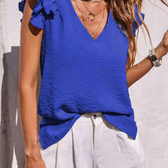 Lynette™ | Playful Ruffle Sleeve Summer Top