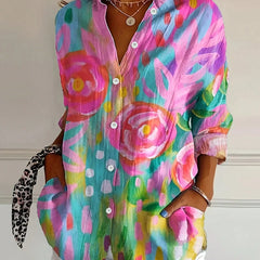 Terri™ | Colorful Blouse with Playful Print