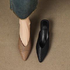 Olivia Genuine Leather Mules