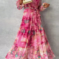 Katie™ | Elegant Floral Handmade Dress