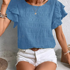 Charmaine™ | Light & Breezy Blouse with Fun Ruffles