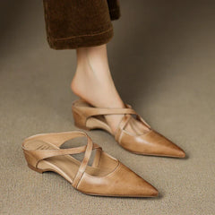 Aluna Genuine Leather Mules