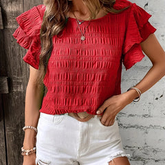 Charmaine™ | Light & Breezy Blouse with Fun Ruffles
