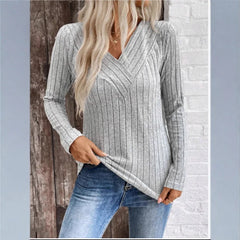 Quinn | Elegant Sunken Stripe Sweater