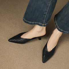 Olivia Genuine Leather Mules