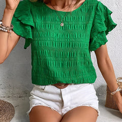 Charmaine™ | Light & Breezy Blouse with Fun Ruffles