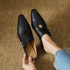 Agnit Genuine Leather Mules
